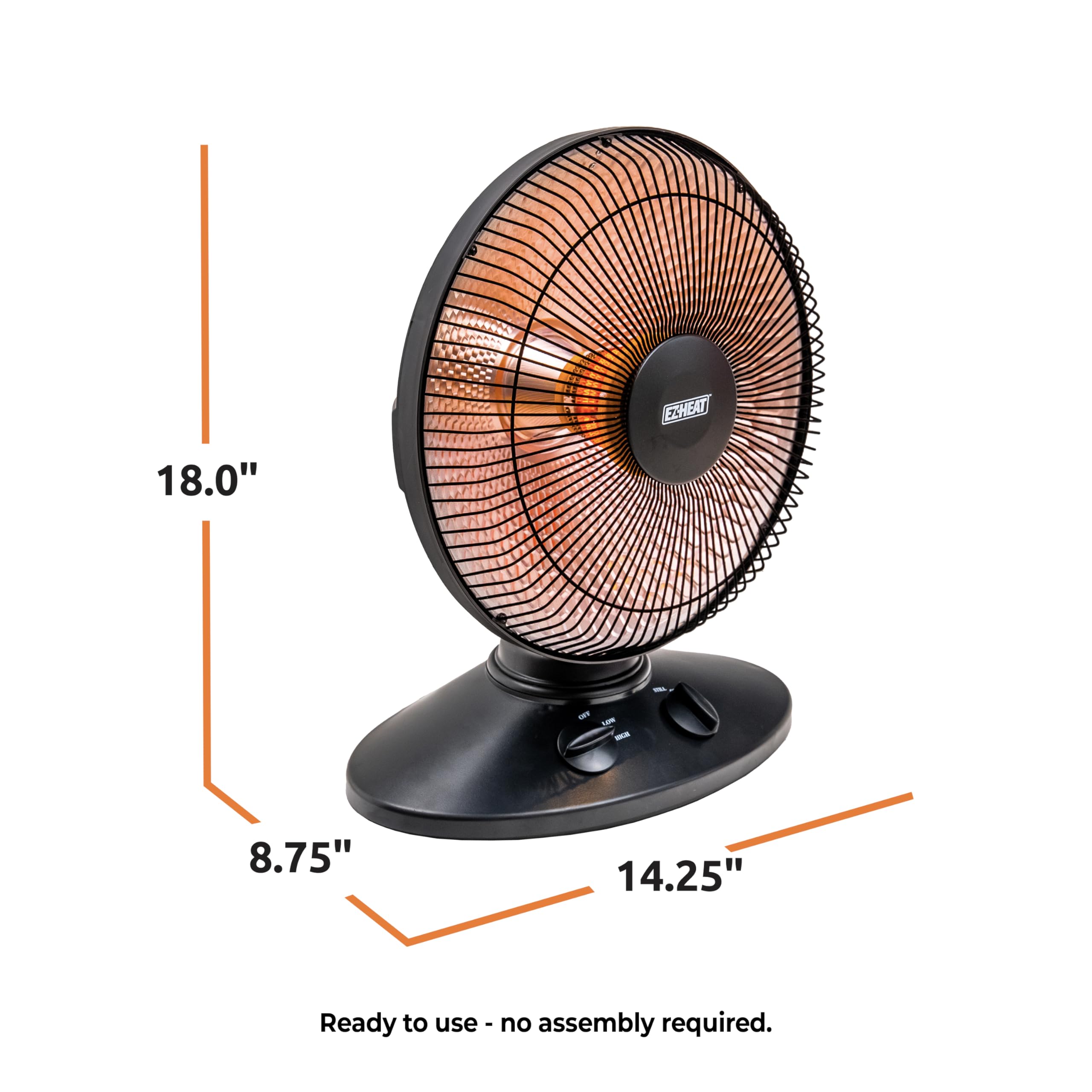 Amazon.com: EZ-HEAT 1,000-Watt Indoor Parabolic Dish Space Heater